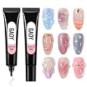 GAOY 2Pcs 15g Clear 3D Nail Gel for Nail Art, 3D Sculpting Gel, No Wipe