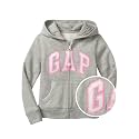 GAP Girls' Logo Hoodie Hooded Full Zip Sweatshirt