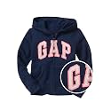 GAP Girls' Logo Hoodie Hooded Full Zip Sweatshirt