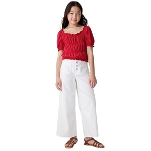 Gap Kids Girl Relaxed Fit Solid Shortsleeves