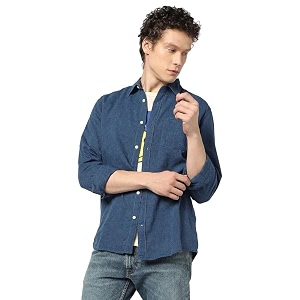 GAP Mens Solid Regular Fit Shirt