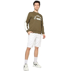 Gap Men Stylised Full Sleeves Crew Neck