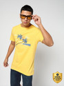 GAP Printed Men Round Neck Yellow T-Shirt