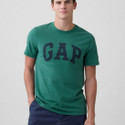GAP Typography Men Crew Neck Green T-Shirt