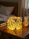GAPVELU Cube Tulip Lamp, 2024 New Mirror Tulip Night Light, Tulip Flower Lamp Night Lamp