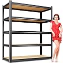 Garage Shelving 5 Tier Storage Shelves,Adjustable Shelf 71"x46"x18"