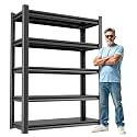 Garage Shelving Storage Rack, 16"W x 36"D x 78"H, Heavy Duty 5-Shelf Metal