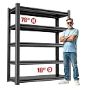 Garage Shelving Storage Rack, 48"W x 18"D x 78"H, Heavy Duty 5-Shelf Metal