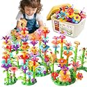 Garbo Star Flower Garden Building Toys for Girls, Educational Activity Preschool Birthday Gifts for 3 4 5 Year Old Girls, Toddler Building Stem Toys for Kids Toddlers Ages 3-5