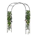 Garden Arch Trellis, 7.9FT Metal Arbor Archway for Climbing Plants Outdoor