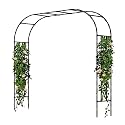 Garden Arch Trellis, 7.9FT Metal Arbor Archway for Climbing Plants Outdoor