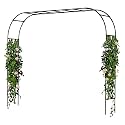 Garden Arch Trellis, 7.9FT Metal Arbor Archway for Climbing Plants Outdoor