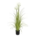Garden Art Artificial Natural Looking (Ht 36 Inch) Allum Grass Plant with Trendy Plastic Pot Best for Home, Office, Party, Wedding Decor (GA-B0002)