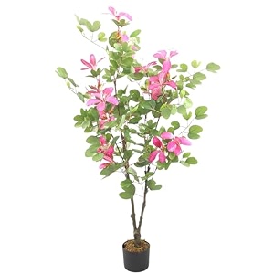 garden art artificial bauhinia flower plant with pot  130 cm tall real touch indoor decorative plant for home office living room wedding amp party decor gajw3690