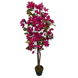 garden art 120 cm artificial bougainvillea plant with pot pink  real touch elegant faux plant for home office party amp wedding decoration  gajw3596