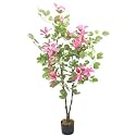 Garden Art Artificial Bauhinia Flower Plant with Pot | 130 cm Tall Real Touch Indoor Decorative Plant for Home, Office, Living Room, Wedding &amp; Party Decor GAJW3690