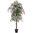 Garden Art Artificial Wisteria Plant with Pot | Real Touch Elegant Flowering Tree | Add Beauty to Home, Office, Party, Event Deco | GAJW2756P (Wisteria Pink 120cm)