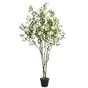 Garden Art Artificial Magnolia Plant with Pot | 140 cm Real Touch Flowering Tree | Elegant Indoor Home, Office, Party &amp; Wedding Decor | Natural Looking Faux Plant (GAJW3531)