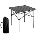 Garden Art Black Folding Portable Metal Camping Table GAFTBL1491-9 | for Garden, Camping, Hiking, Fishing, Picnic | Light Weight Easy to Fold and Carry