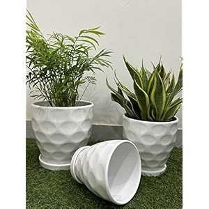 garden art ceramic pot for plants ga70003-w white 6