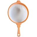 Plastic Juice Strainer 33 cm Large Chalni | Double Mesh Jali for Tea, Mango Ras, Soup | Kitchen Sieve with Handle (Random Color)