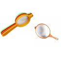 Set of 1 Plastic Juice Strainer and 4 Plastic Tea strainers Total 5 Pieces can be Used for Ras, Juices Tea Coffee Also Known as Chalni Jari Jhar