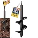 Garden Auger Drill Bit for Planting 4" x 12" - 3/8" Hex Drive Compatible