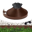 Garden Edging Border,Plastic Edging for Landscaping,Flower Bed, Paver and Lawn Edging Border (2Inchx100FT-2, Brown)