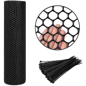garden fence outdoor - black uv stabilised plastic net pvc nylon mesh 900 gsm heavy duty virgin hdpe material anti-bird amp plant protection foldable amp durable 33 x 80 feet black