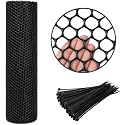 Garden Fence Outdoor - Black UV Stabilised Plastic Net, PVC Nylon Mesh, 900 GSM Heavy Duty, Virgin HDPE Material, Anti-Bird & Plant Protection, Foldable & Durable (3.3 X 25 Feet (Black))
