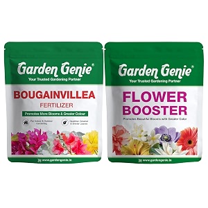garden genie bougainvillea fertilizer amp flower booster for flowering plants 830g each  essential organic fertilizers for bougainvillea amp flower plants growth