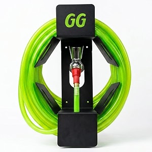 garden genie garden hose hanger with 10m flexi pvc pipe amp tap connector