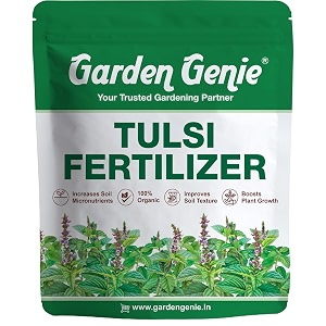 garden genie organic tulsi fertilizer for tulsi plants home garden 800g