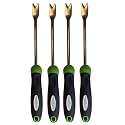 Garden Guru Dandelion Weeder Tool with Ergonomic Handle - Stainless Steel Weed Puller for Planting, Weeding, Flower and Vegetable Care in Lawn Garden Yard | Rust Resistant (4 Pack)