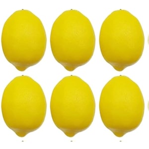garden hub artificial lemons faux lemon 25 x 37inches for fake fruit bowl home kitchen table cabinet party decor photography prop pack of 6pc