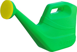 gardens need 3 litre green plastic flower watering can with spray nozzle for home  garden 3 l water cane green pack of 1