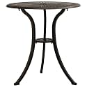 Garden Table Bronze Cast Aluminum Medium Durable,Durable Outdoor Table with Round Design, Stainless Steel Patio Furniture for Garden, WeatherResistant and Stylish, Small Gatherings Patio Furniture