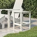 Garden Table White HDPE (High-Density Polyethylene) 15x15x18 in,White Adirondack Table for Garden, Patio & Terrace – Durable HDPE Construction Patio Furniture