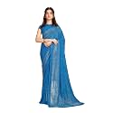 Garden Vareli Georgette Shiroski Work Saree With Unstitched Blouse Piece