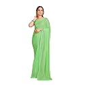Garden Vareli Georgette Shiroski Work Saree With Unstitched Blouse Piece