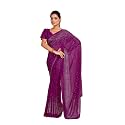 Garden Vareli Georgette Shiroski Work Saree With Unstitched Blouse Piece