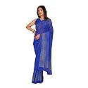 Garden Vareli Georgette Shiroski Work Saree With Unstitched Blouse Piece