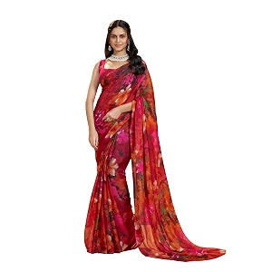 Garden Vareli Nara Chiffon Floral Print Saree