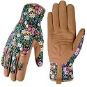 Gardening Gloves for Women, Breathable leather Garden Gloves with Grip