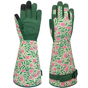gardening gloves for women leather thorn proof garden gloves with touchscreenwork glovesgifts for womengreensmall