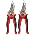 Gardening Shears with Thickened Steel Blades for Home Gardens and Balcony Plants, Ergonomic Anti-Slip Handle for Easy Pruning of Shrubs and Branches (Red, 7.48 × 2.28 × 0.47 in)
