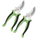 Gardening Shears with Thickened Steel Blades for Home Gardens and Balcony Plants, Ergonomic Anti-Slip Handle for Easy Pruning of Shrubs and Branches (Green, 7.48 × 2.28 × 0.47 in)