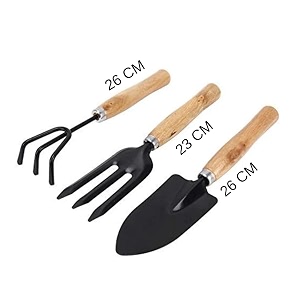 Gardening Tools Kit with Wooden Handle -
