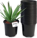 Gardeningwala 6 inch black nursery flower pots