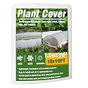 Gardzen 1.5 oz Plant Covers Freeze Protection, Reusable 10ft x 10ft Floating Row Covers, Thicker Frost Blankets for Outdoor Plants, Pests Protection, White